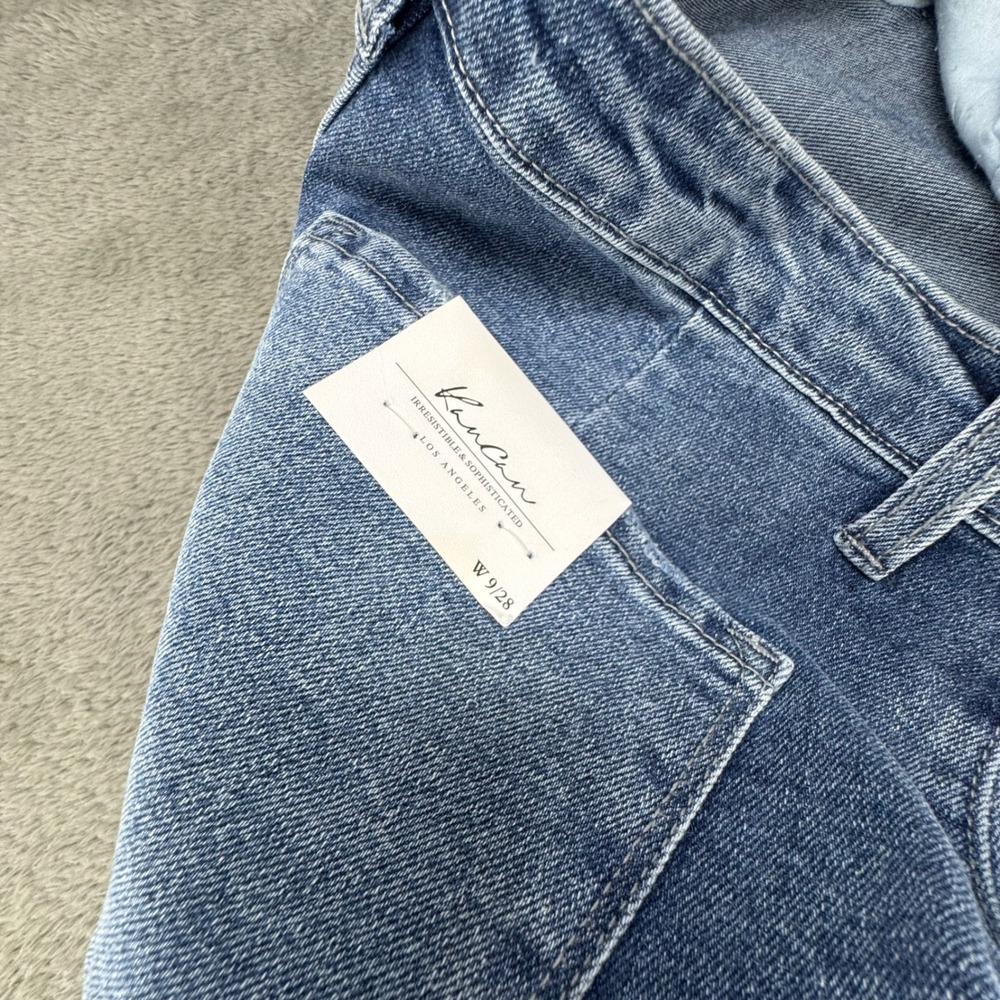 Kancan Womens Jeans Size 28 W9 High Rise Flare Cargo‎ Denim Blue - Picture 13 of 16
